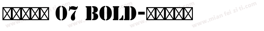 明朝英文体 07 Bold字体转换